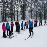 Schneetraining der Kindergruppe Skilanglauf